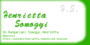 henrietta somogyi business card